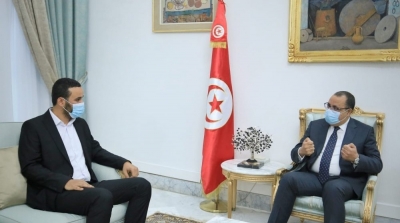 هشام المشيشي يلتقي نقيب الصحفيين التونسيين