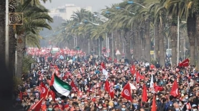 الداخلية : تم التعامل بحياد مع مسيرتي حزبي النهضة والعمّال
