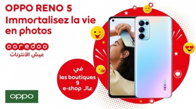 Le nouveau 'OPPO Reno5 'débarque chez Ooredoo Tunisie 
