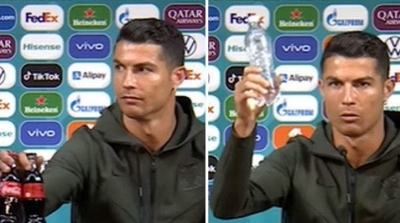  Ronaldo fait perdre des milliards à Coca-Cola après avoir remplacé deux bouteilles du soda par de l'eau