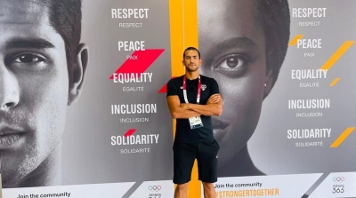 JO Tokyo: Oussama Mellouli arrive au village olympique